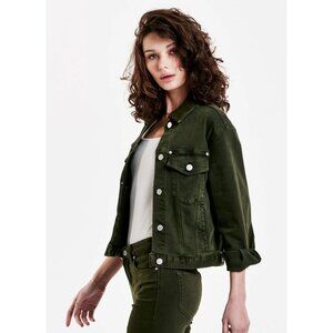 Dear John Denim Jules Vintage Washed Denim Jacket in Pine - Sz XL - NWT